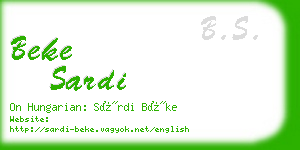 beke sardi business card